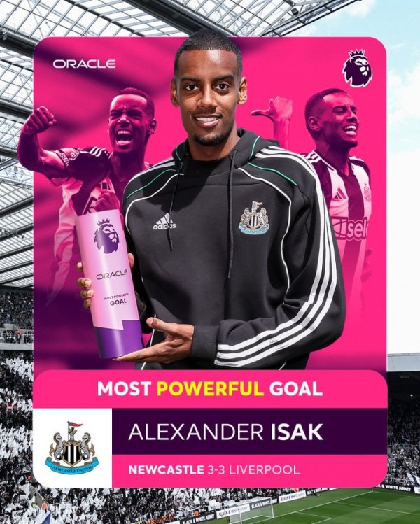 Knocking the mountain and shocking the tiger! Isaac s 3-3 long shot at Newcastle in Newcastle was selected as the Premier League s most powerful goal in the season