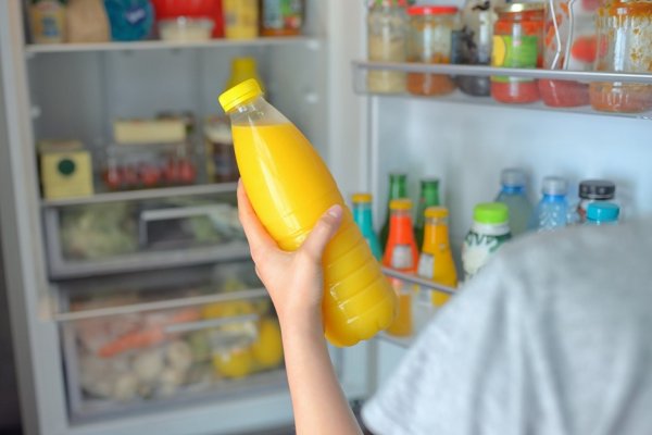 Is the food in the refrigerator or moldy? 